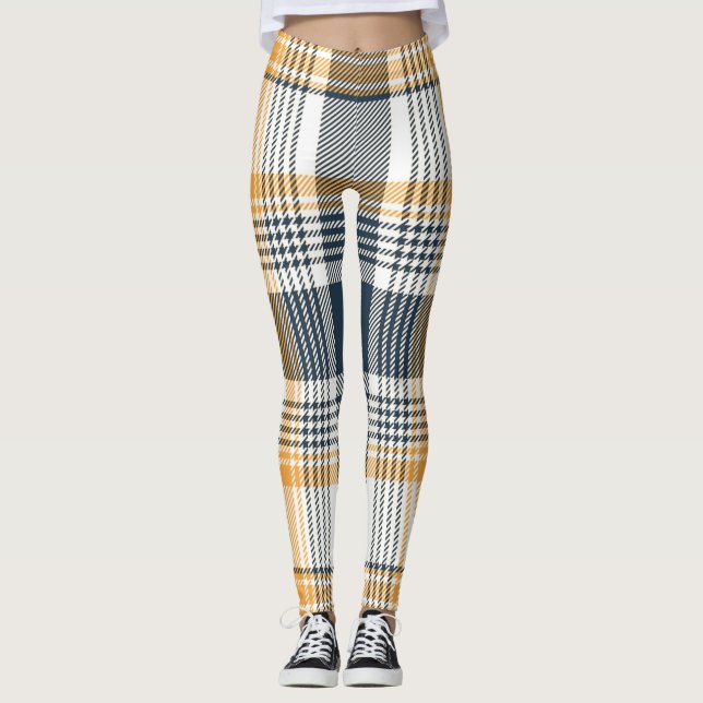 Tartan Mönster Leggings (Framsida)