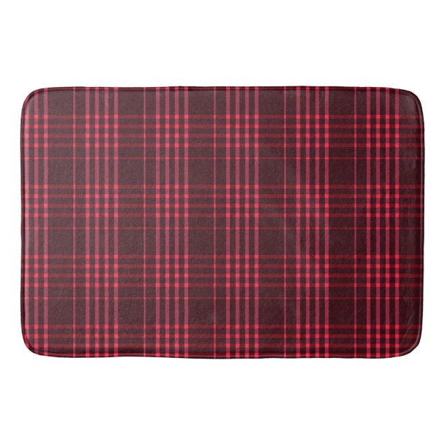Tartan Mönster Tyg Badrumsmatta (Framsidan)