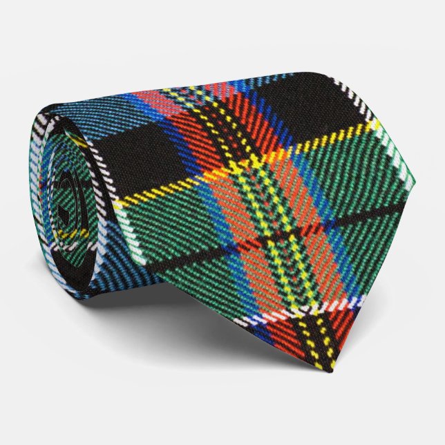 Tartan multifärgad mönster slips (Rullad)