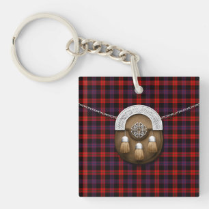 Tartan och Sporran för klan brun