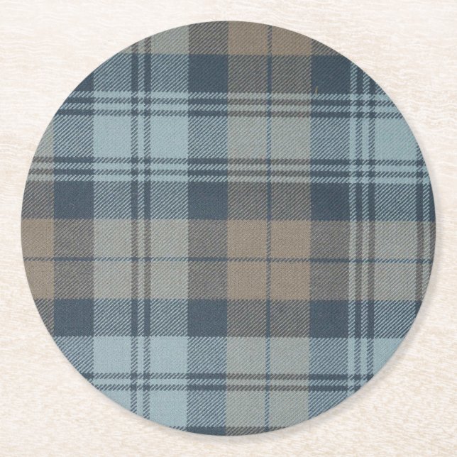 Tartan Papper Underlägg Rund (Framsidan)