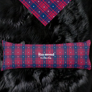 Tartan - Patriotic - Red Blue White Stars Kroppskudde