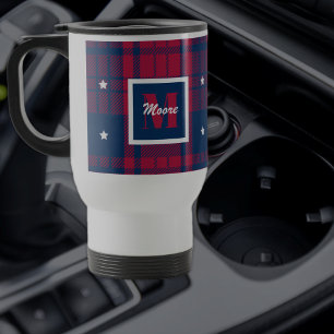 Tartan - Patriotic - Red Blue White Stars Resemugg