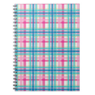Tartan plädmönster anteckningsbok med spiral