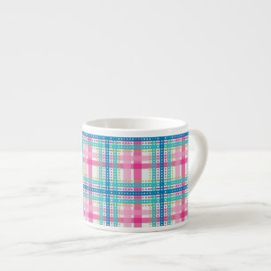 Tartan plädmönster espressomugg