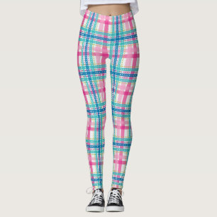 Tartan plädmönster leggings