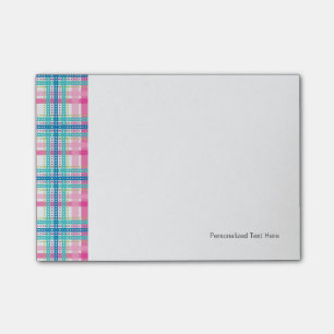 Tartan plädmönster post-it block