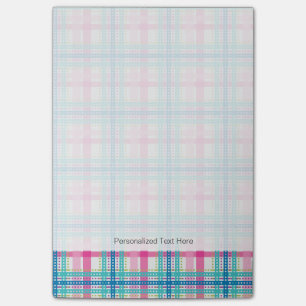 Tartan plädmönster post-it block