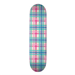 Tartan plädmönster skateboard bräda 21,5 cm