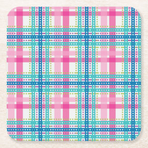Tartan plädmönster underlägg papper kvadrat