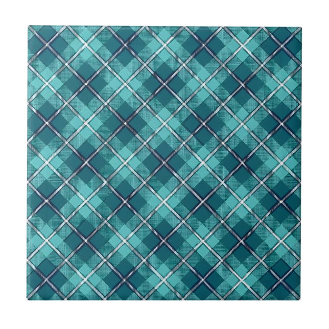 Tartan Plaid Ceramic Tile Kakelplatta (Framsidan)