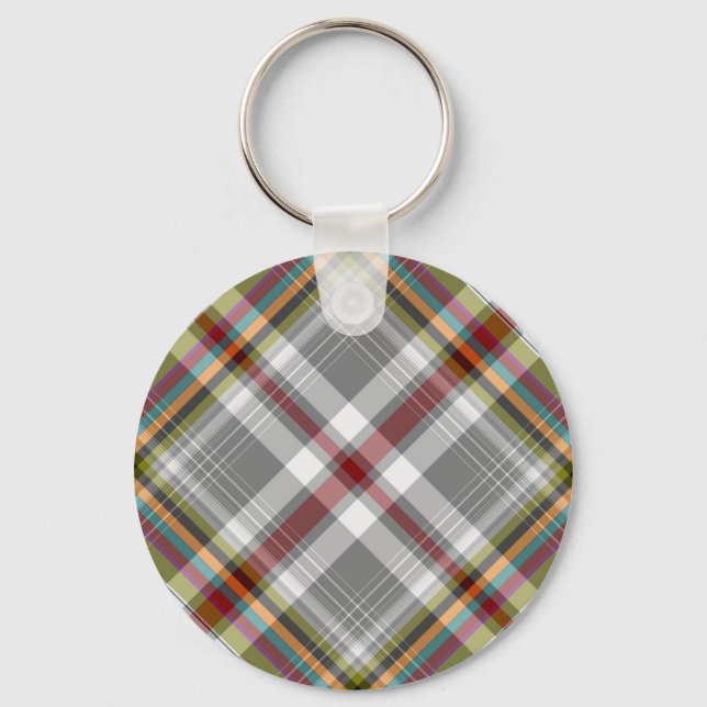 Tartan plaid-design nyckelring (Framsida)