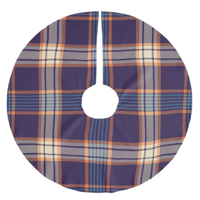 Tartan plaid, färglös marin struktur. julgransmatta borstad polyester (Framsidan)