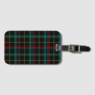 Tartan plaid mönster, grönt och rött. bagagebricka