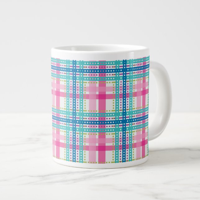Tartan, plaid mönster jumbo mugg (Framsida höger)