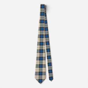 Tartan plaid mönster - traditionell blå beige slips