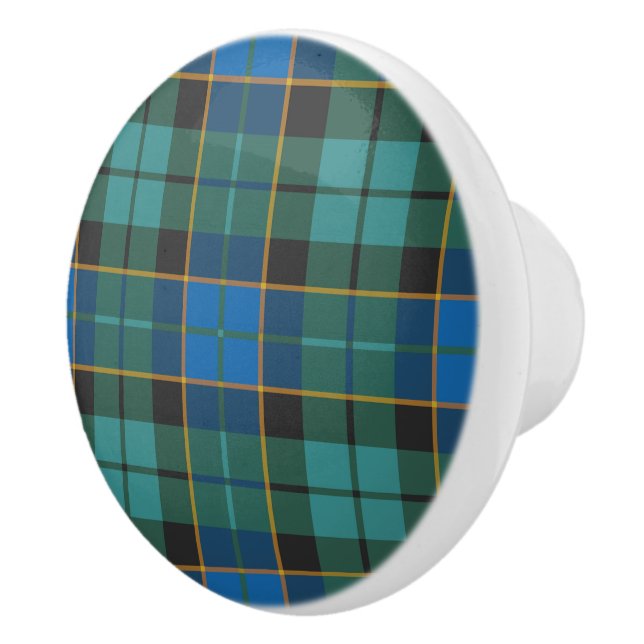 Tartan plaid mönster - traditionell blå grönt knopp (Höger)