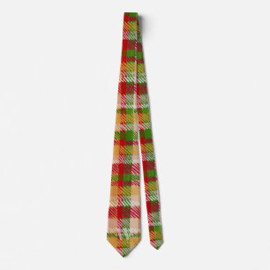 Tartan Plaid Skräddarsydd Monogrammerad Fest Slips