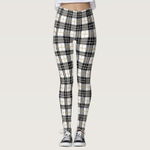 Tartan Plaid White, Black och Guld jul