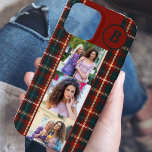 Tartan Play 3 Square Photos Red Monogrammed<br><div class="desc">Monogrammed tartan pläderar personlig för telefonfodral med 3 av dina foton. Fotomallen har ställts in för visning av bilder i kvadratiskt instagramformat och du kan också lägga till initialer. Om du har problem med placeringen av bilderna kan du prova att beskära till en kvadrat innan du överför. Designad för iPhone...</div>