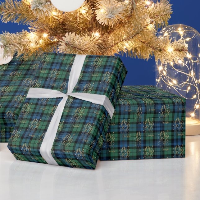 Tartan Play Campbell Merry och Bright jul Presentpapper (Helgdagar)