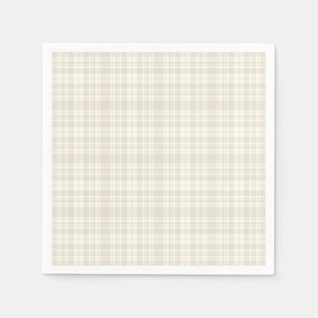 Tartan Play Cream & Beige No. 66 Pappersservett (Framsidan)