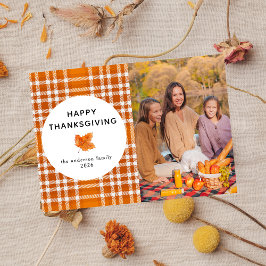 Tartan Play | Foto för hösten happy thanksgiving Julkort