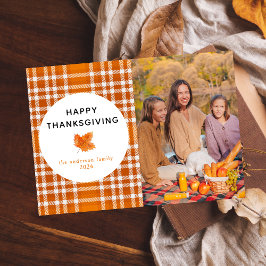 Tartan Play | Foto för hösten happy thanksgiving Julkort