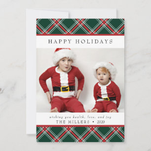 Tartan Play Glad helg Card för jul Julkort