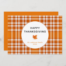 Tartan Play | Happy thanksgiving Höst löv Julkort