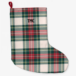 Tartan Play INITIALER Festive Helgdag Classic Roli Stor Julstrumpa