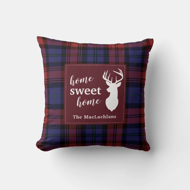 Tartan Play-julens Klan MacLachlan Personalize Kudde (Framsida)