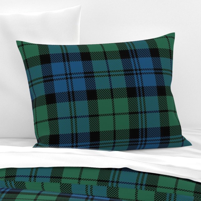 Tartan Play Klan Campbell Grönt Blue Black Check Prydnadskudde (Rustic Plaid Farmhouse Campbell Tartan Pillow)