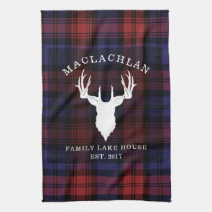 Tartan Play Klan MacLachlan Family Sjö House Kökshandduk