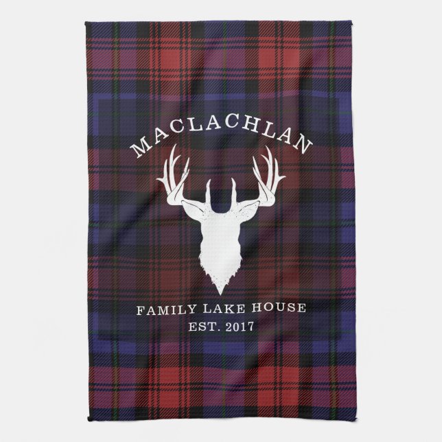Tartan Play Klan MacLachlan Family Sjö House Kökshandduk (Vertikal)