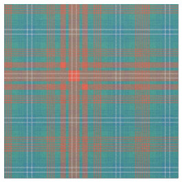 Tartan Play Klan Wilson Orange Blue Check Tyg