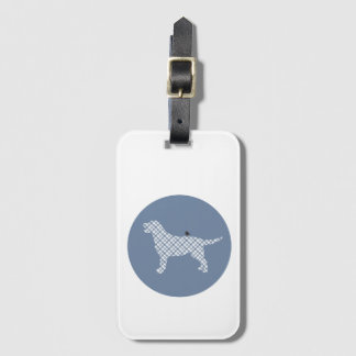 Tartan Play Labrador Retriever Luggage Tag Bagagebricka
