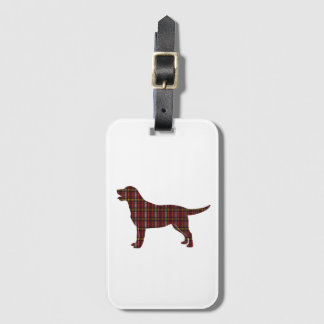 Tartan Play Labrador Retriever Luggage Tag Bagagebricka