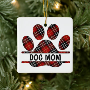 Tartan Play MAMMA Pawprint Julgransprydnad Keramik