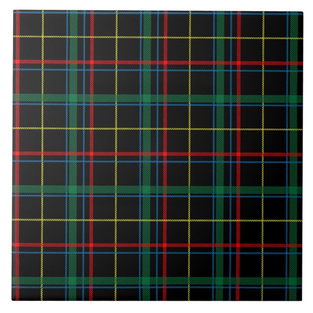 Tartan Play Mönster, Grönt Kakelplatta (Framsidan)