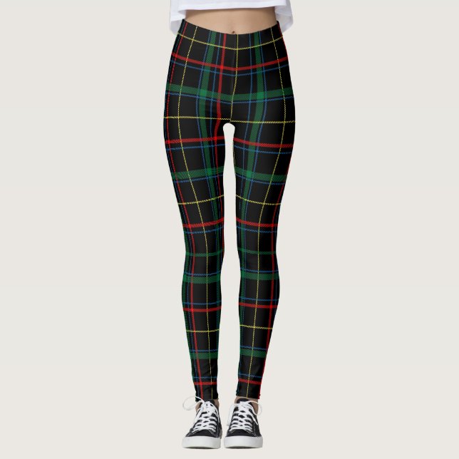 Tartan Play Mönster Leggings (Framsida)