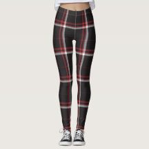 Tartan Play Mönster Red Black White Stripe