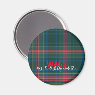 Tartan Play Pet NAMN Best Pappa Mamma All Helgdag Magnet