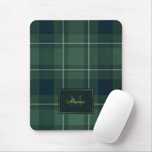 Tartan Polo-rutig vintage-monogram mörkgrön Musmatta