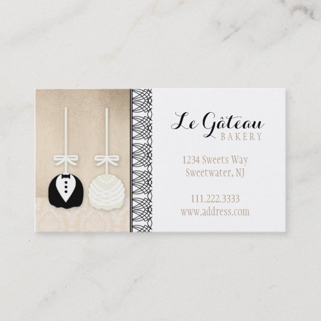 Tårtan poppar bagerit: Visitkort (Framsida)