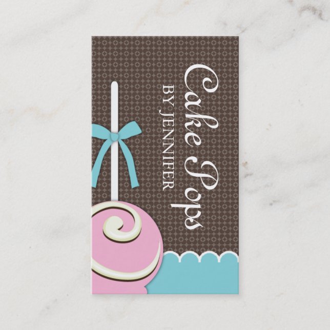 Tårtan poppar visitkortar visitkort (Framsida)