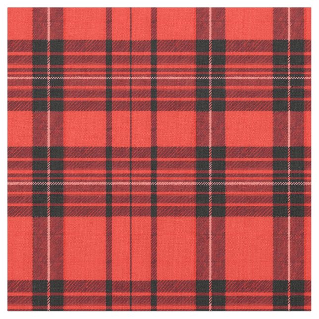 Tartan Pput Red Traditional Modern Collection Tyg (Närbild)