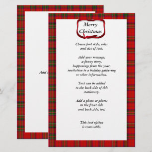 Tartan Red Play-jul Brevpapper