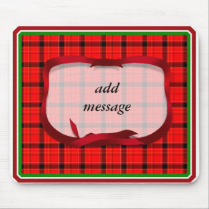 Tartan Red Play-julbakgrund Musmatta