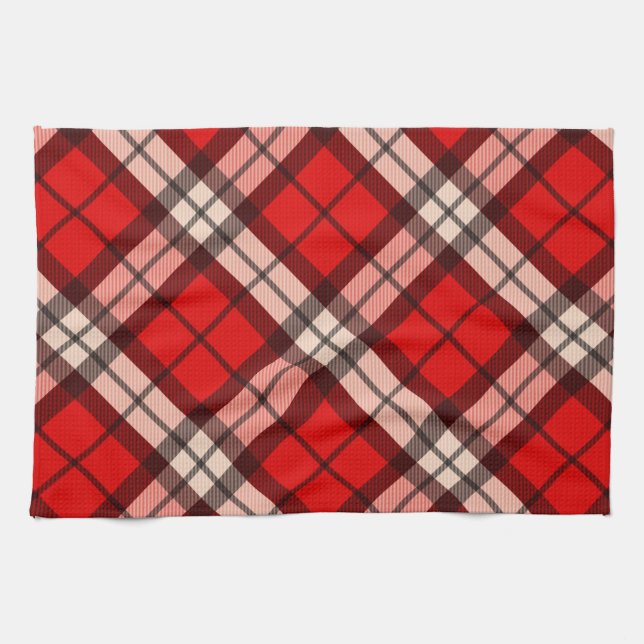 Tartan Red Play Kitchen Towel Kökshandduk (Horisontell)